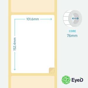 101.6x152.4mm Eye-D Eco White DT Label