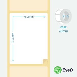 76.2x101.6mm Eye-D Premium White TT Labels