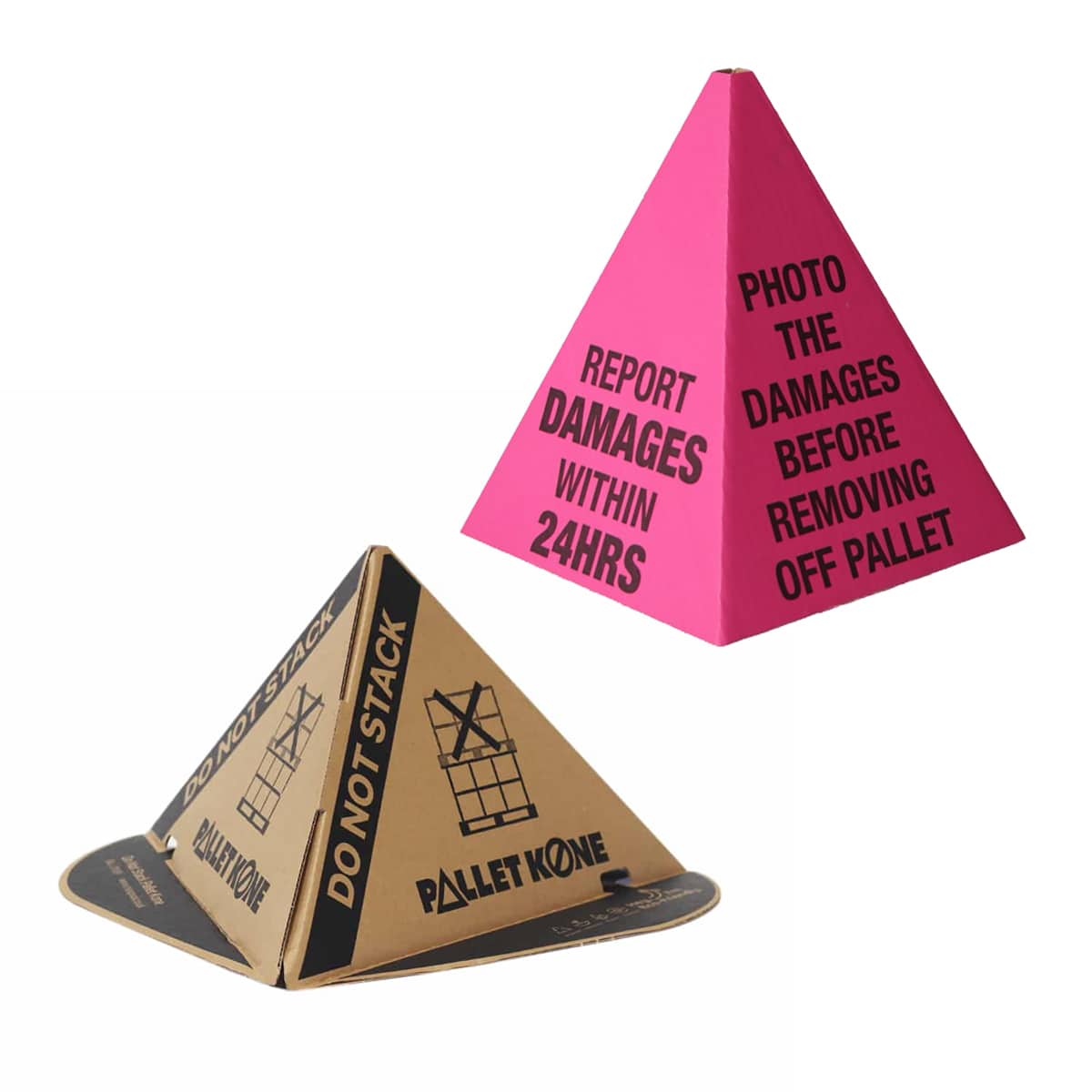 Global Industrial 'Do Not Stack' Pallet Cones - 8x8x10 Inch, Corrugated Cardboard (50 Pack)