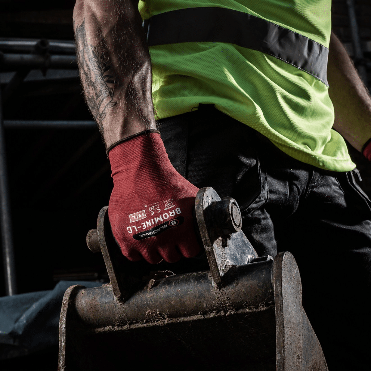 Black Latex Coated Work Gloves