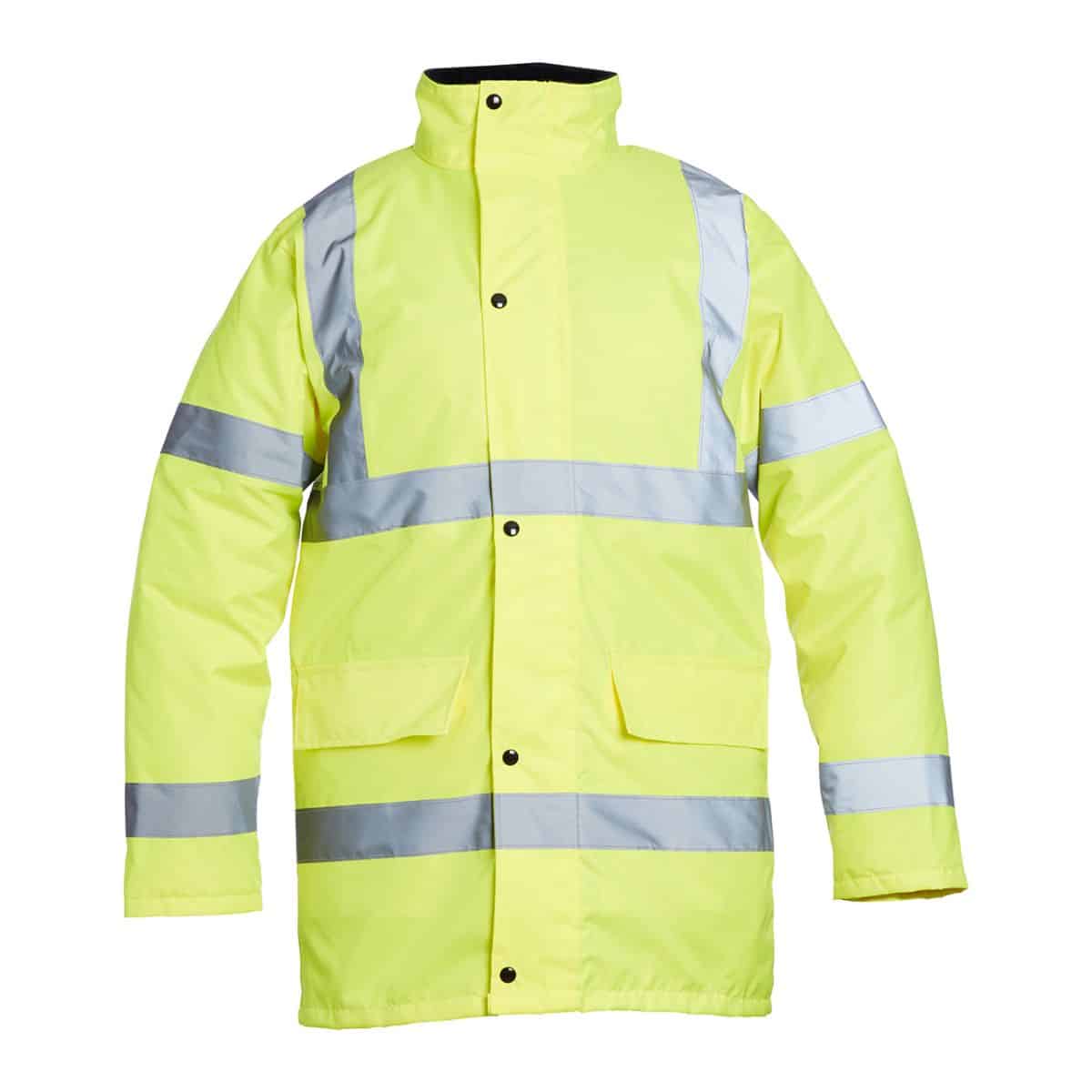 Yellow Hi-Vis Quilt Lined Coat