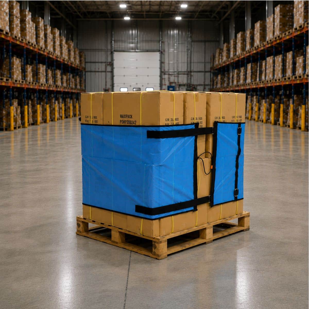 4m(L)x1m(H) Reusable Pallet Wrap with Hook & Loop Strap